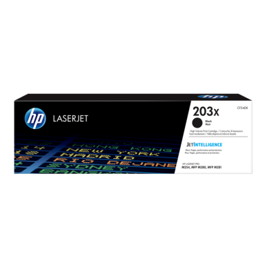 Originali HP 203X (CF540X) juoda kasetė lazeriniams spausdintuvams, 3200 psl.