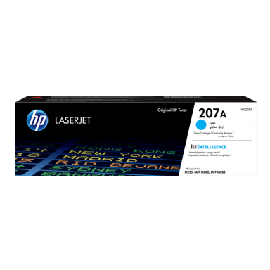 Originali HP 207A (W2211A), žydra kasetė lazeriniams spausdintuvams, 1250 psl.