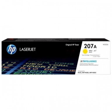 Originali HP 207A (W2212A), geltona kasetė lazeriniams spausdintuvams, 1250 psl.