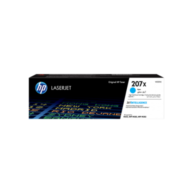 Originali HP 207X (W2211X), žydra kasetė lazeriniams spausdintuvams, 2450 psl.