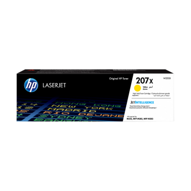 Originali HP 207X (W2212X), geltona kasetė lazeriniams spausdintuvams, 2450 psl.