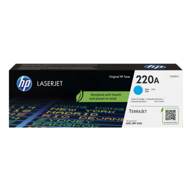 Originali HP 220A (W2201A), žydra kasetė lazeriniams spausdintuvams, 1800 psl.