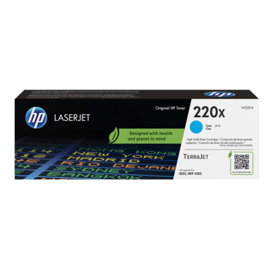 Originali HP 220X (W2201X), žydra kasetė lazeriniams spausdintuvams, 5500 psl.