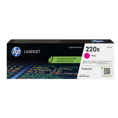 Originali HP 220X (W2203X), purpurinė kasetė lazeriniams spausdintuvams, 5500 psl.