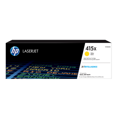 Originali HP 415X (W2032X) geltona kasetė lazeriniams spausdintuvams, 6000 psl.