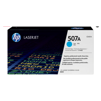 Originali HP 507A (CE401A), žydra kasetė lazeriniams spausdintuvams, 6000 psl.