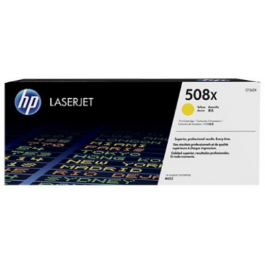 Originali HP 508X (CF362X), geltona kasetė lazeriniams spausdintuvams, 9500 psl.