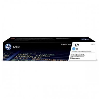 Originali HP CLJ MFP 117A (W2071A), žydra kasetė lazeriniams spausdintuvams, 700 psl.