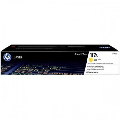 Originali HP CLJ MFP 117A (W2072A), geltona kasetė lazeriniams spausdintuvams, 700 psl.