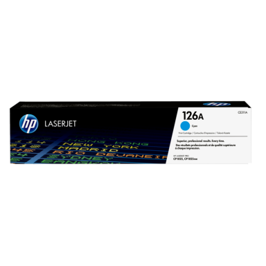 Originali HP No.126A (CE311A), žydra kasetė lazeriniams spausdintuvams, 1000 psl.