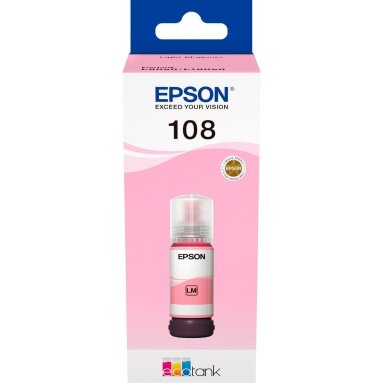 Originalus šviesiai purpurinis rašalas Epson 108 EcoTank (C13T09C64A) Originalus šviesiai purpurinis rašalas Epson 108 EcoTank (C13T09C64A)