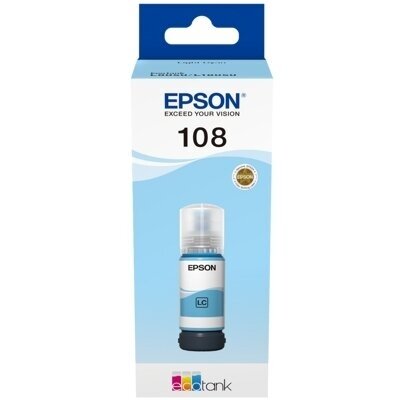 Originalus šviesiai mėlynas rašalas Epson 108 EcoTank (C13T09C54A) Originalus šviesiai mėlynas rašalas Epson 108 EcoTank (C13T09C54A)