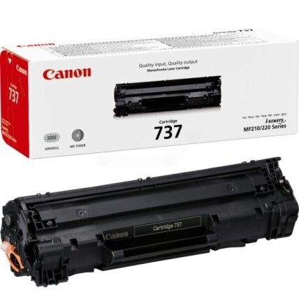 Originali Canon 737 (9435B002) juoda kasetė lazeriniams spausdintuvams, 2400 psl. Originali Canon 737 (9435B002) juoda kasetė lazeriniams spausdintuvams, 2400 psl.