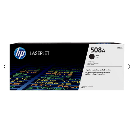 Originali HP 508A (CF360A), juoda kasetė lazeriniams spausdintuvams, 6000 psl. Originali HP 508A (CF360A), juoda kasetė lazeriniams spausdintuvams, 6000 psl.