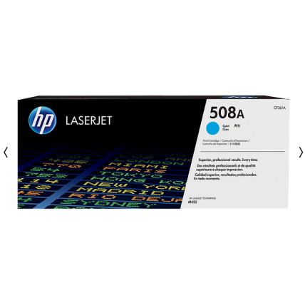 Originali HP 508A (CF361A), žydra kasetė lazeriniams spausdintuvams, 5000 psl. Originali HP 508A (CF361A), žydra kasetė lazeriniams spausdintuvams, 5000 psl.