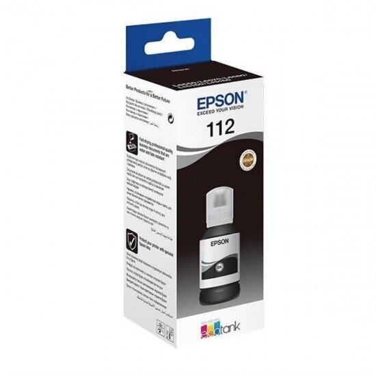 Originalus juodas rašalas Epson 112 EcoTank (C13T06C14A)