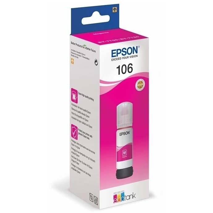 Originalus purpurinis rašalas Epson 106 EcoTank (C13T00R340) Originalus purpurinis rašalas Epson 106 EcoTank (C13T00R340)