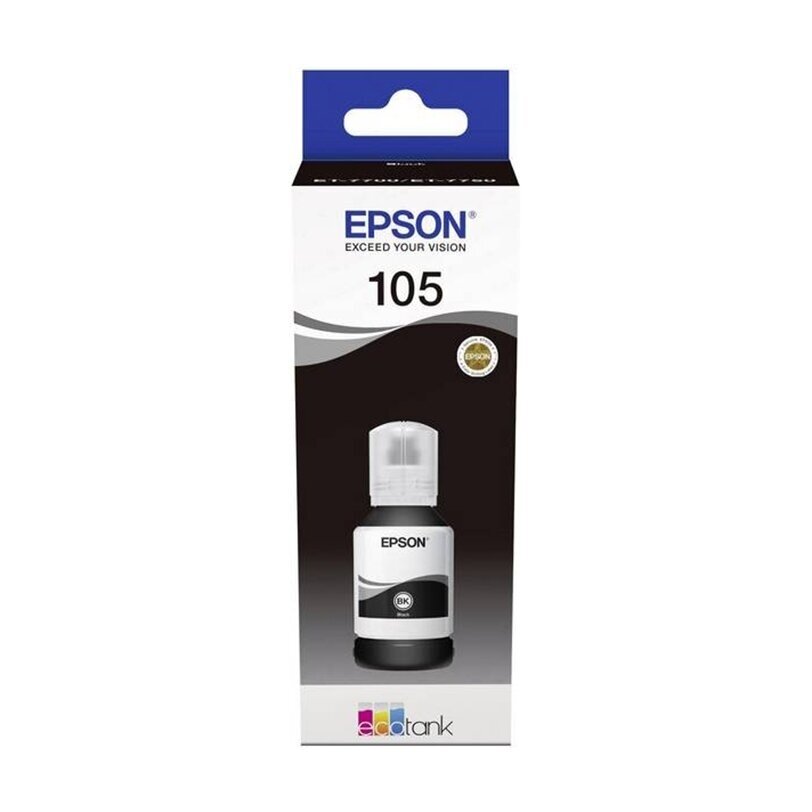 Originalus juodas rašalas Epson 105 EcoTank (C13T00Q140)